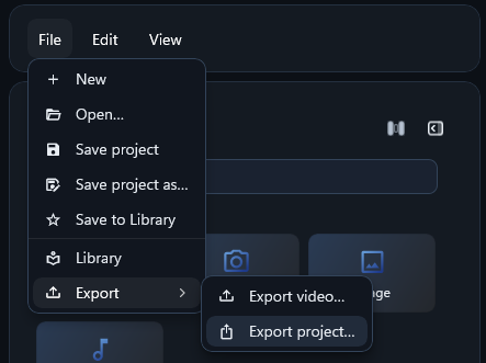Portable Project Export